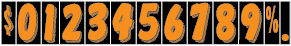 Windshield Fluorescent Numbers - 7 1/2 inch Chartreuse & Black